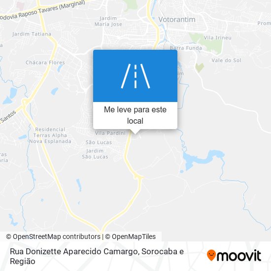 Rua Donizette Aparecido Camargo mapa