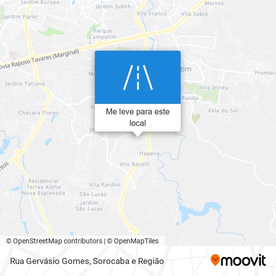 Rua Gervásio Gomes mapa