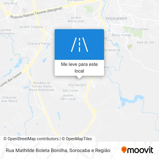 Rua Mathilde Boleta Bonilha mapa