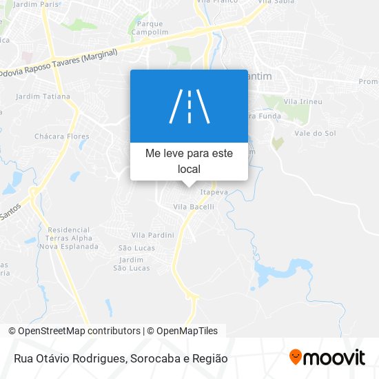 Rua Otávio Rodrigues mapa