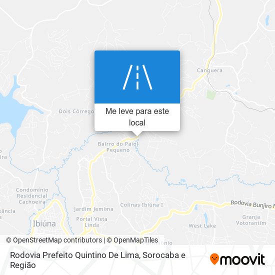 Rodovia Prefeito Quintino De Lima mapa