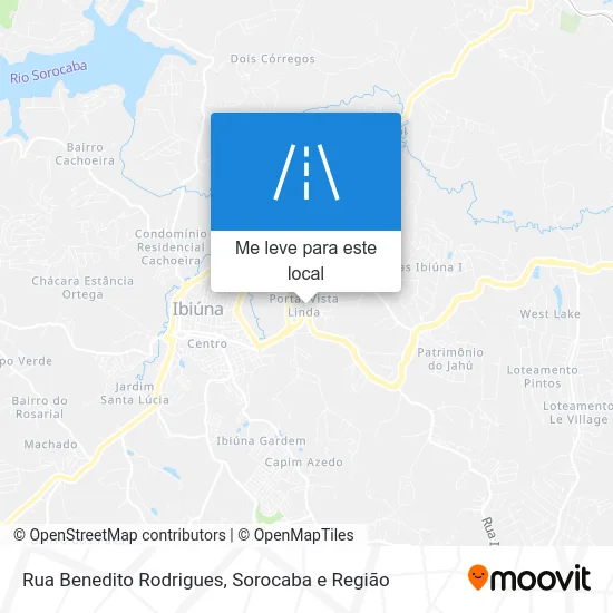 Rua Benedito Rodrigues mapa