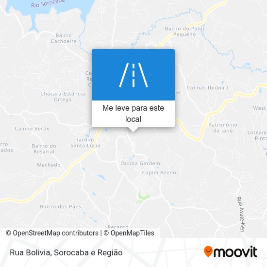 Rua Bolivia mapa