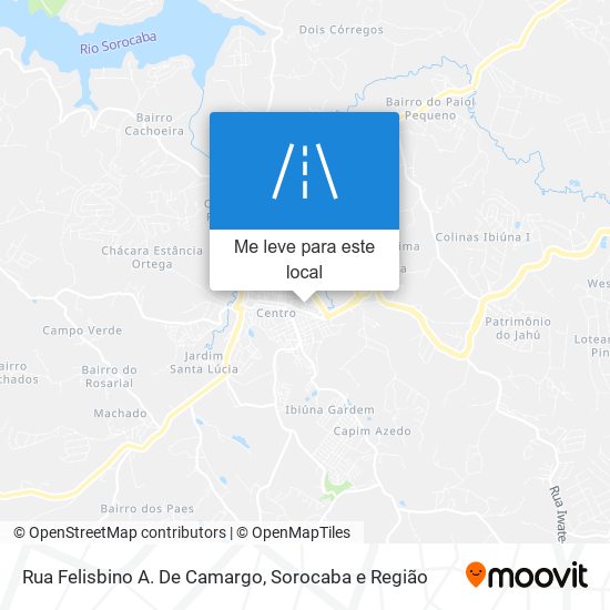 Rua Felisbino A. De Camargo mapa