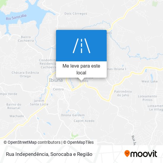 Rua Independência mapa