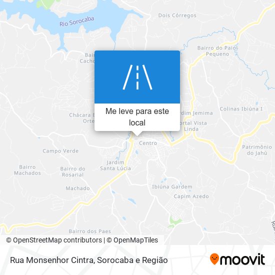 Rua Monsenhor Cintra mapa