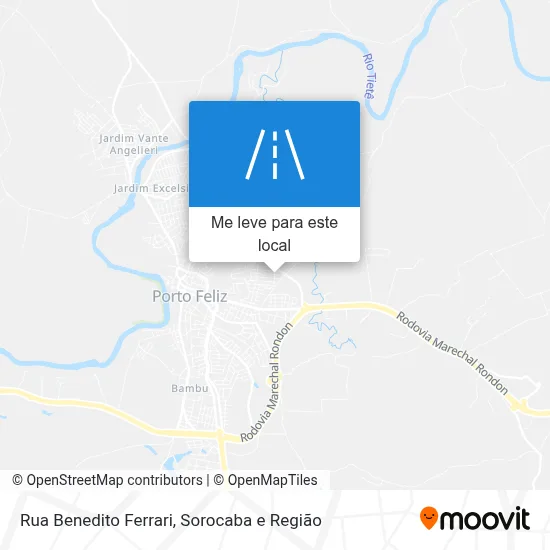 Rua Benedito Ferrari mapa