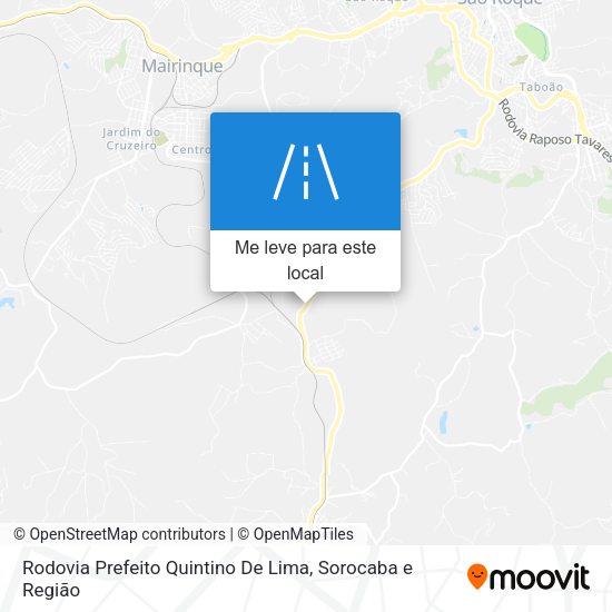 Rodovia Prefeito Quintino De Lima mapa