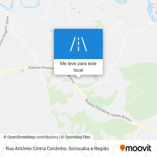 Rua Antônio Cintra Cordinho mapa