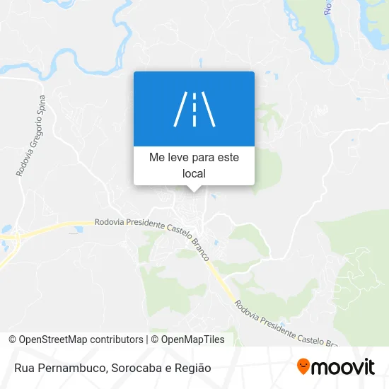 Rua Pernambuco mapa