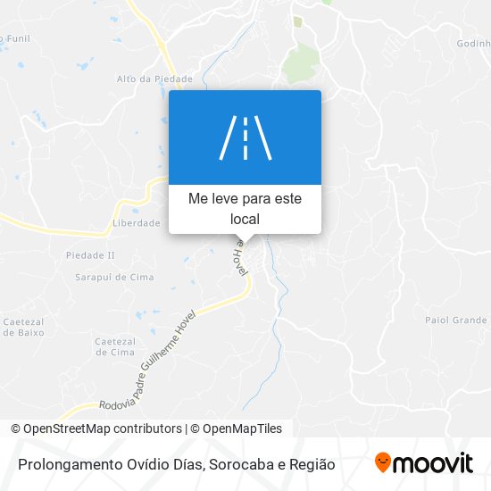 Prolongamento Ovídio Días mapa