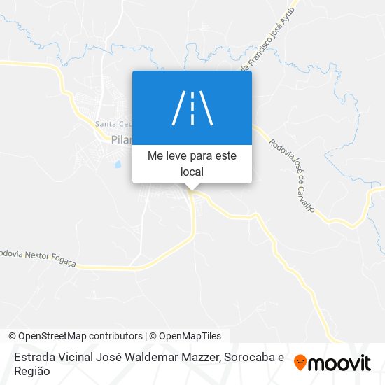 Estrada Vicinal José Waldemar Mazzer mapa
