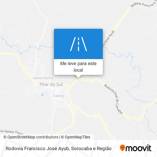 Rodovia Francisco José Ayub mapa