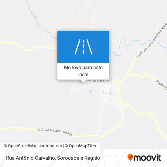 Rua Antônio Carvalho mapa