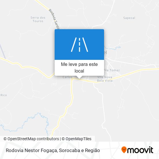 Rodovia Nestor Fogaça mapa