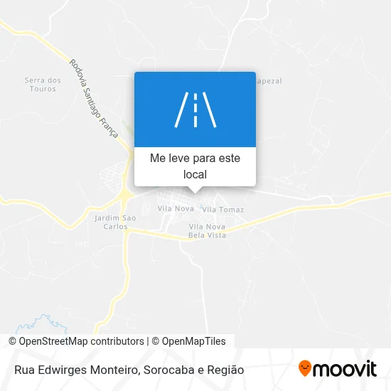 Rua Edwirges Monteiro mapa