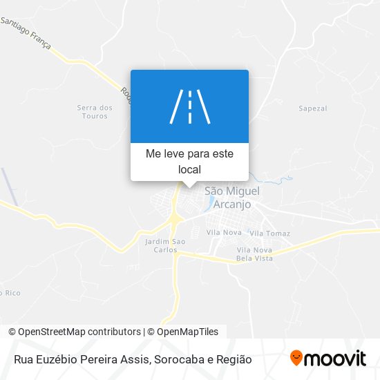 Rua Euzébio Pereira Assis mapa