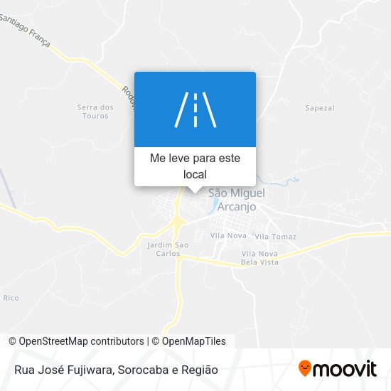 Rua José Fujiwara mapa