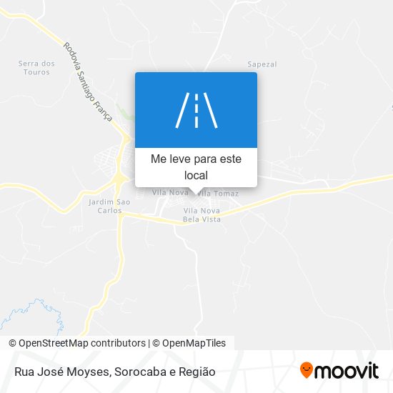 Rua José Moyses mapa