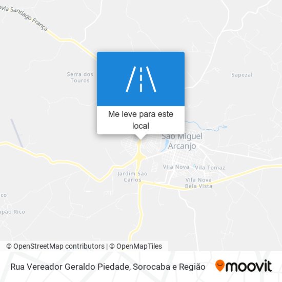 Rua Vereador Geraldo Piedade mapa