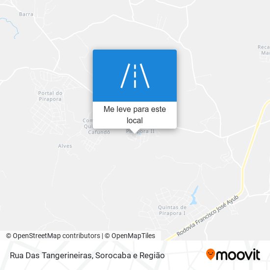 Rua Das Tangerineiras mapa