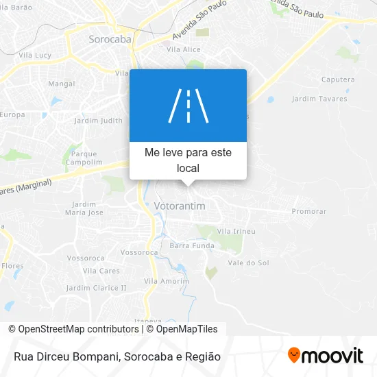 Rua Dirceu Bompani mapa