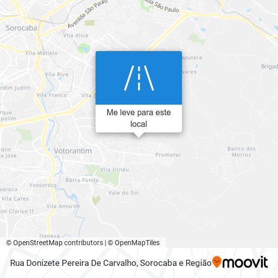 Rua Donizete Pereira De Carvalho mapa