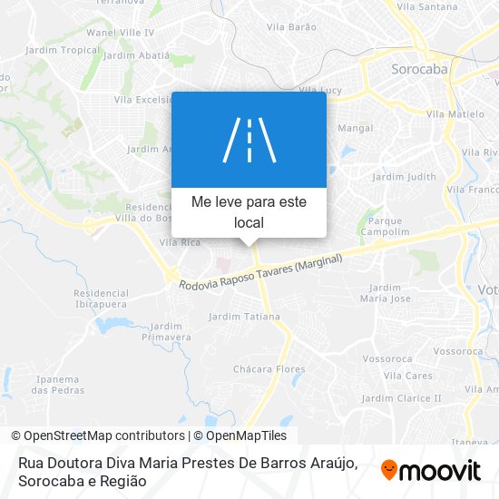 Rua Doutora Diva Maria Prestes De Barros Araújo mapa