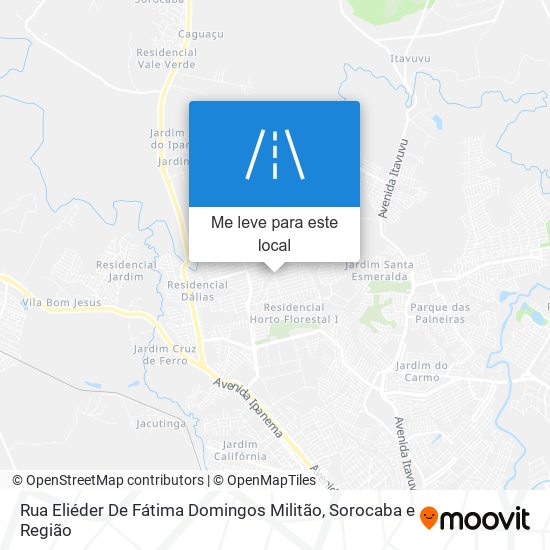 Rua Eliéder De Fátima Domingos Militão mapa