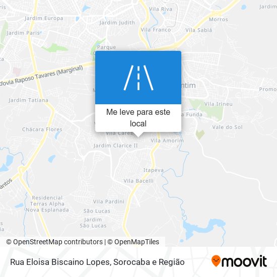 Rua Eloisa Biscaino Lopes mapa