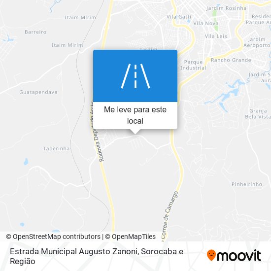 Estrada Municipal Augusto Zanoni mapa