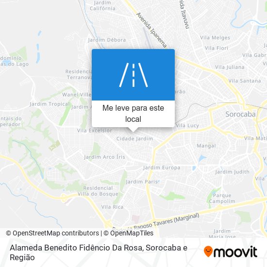 Alameda Benedito Fidêncio Da Rosa mapa