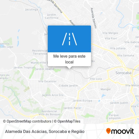 Alameda Das Acácias mapa
