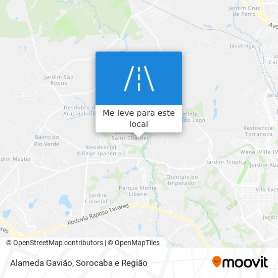 Alameda Gavião mapa