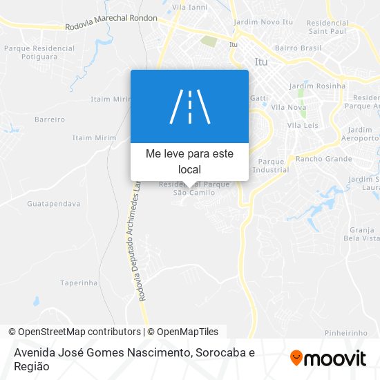 Avenida José Gomes Nascimento mapa