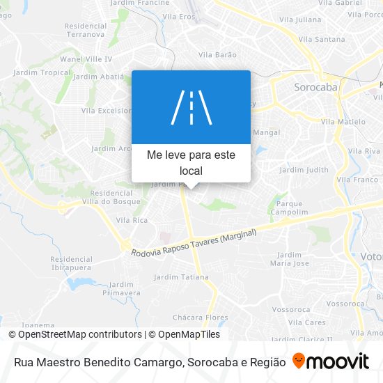 Rua Maestro Benedito Camargo mapa