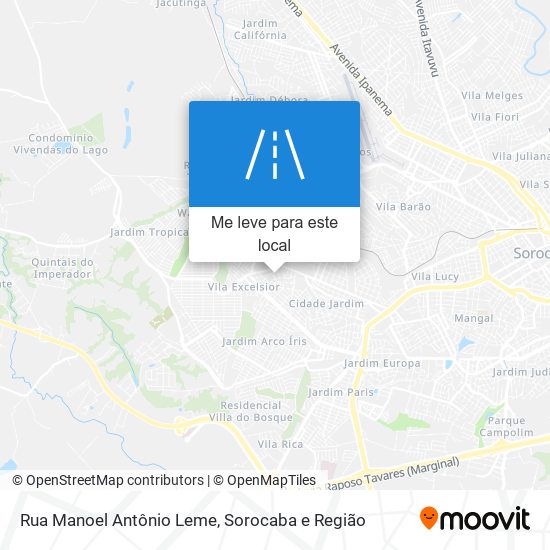 Rua Manoel Antônio Leme mapa