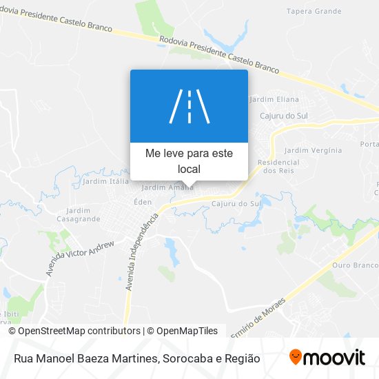 Rua Manoel Baeza Martines mapa