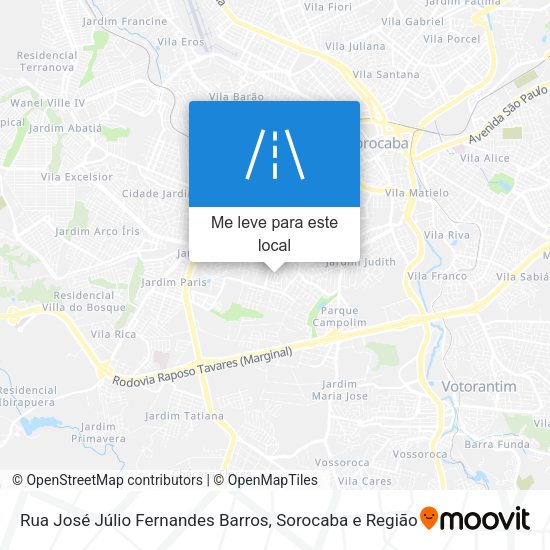 Rua José Júlio Fernandes Barros mapa