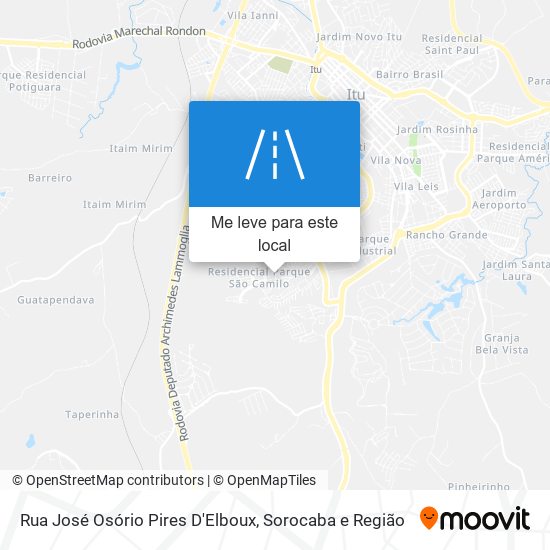 Rua José Osório Pires D'Elboux mapa