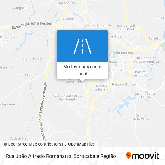 Rua João Alfredo Romanatto mapa