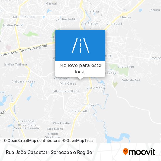 Rua João Cassetari mapa