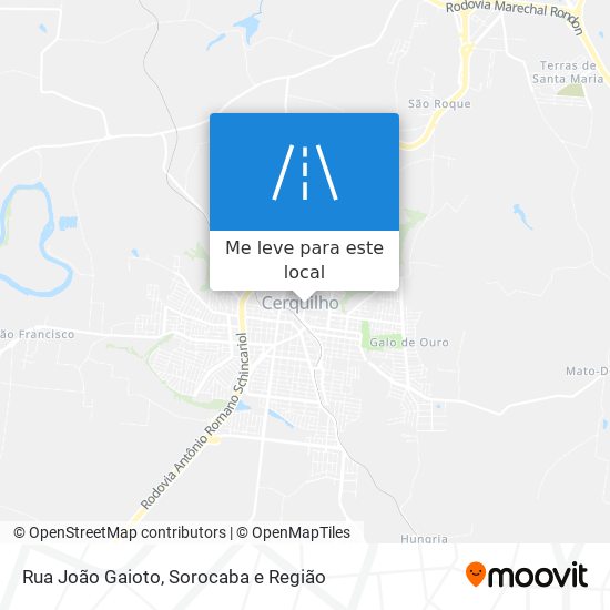 Rua João Gaioto mapa