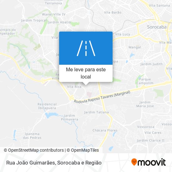 Rua João Guimarães mapa