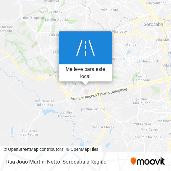 Rua João Martini Netto mapa