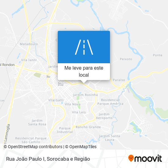 Rua João Paulo I mapa