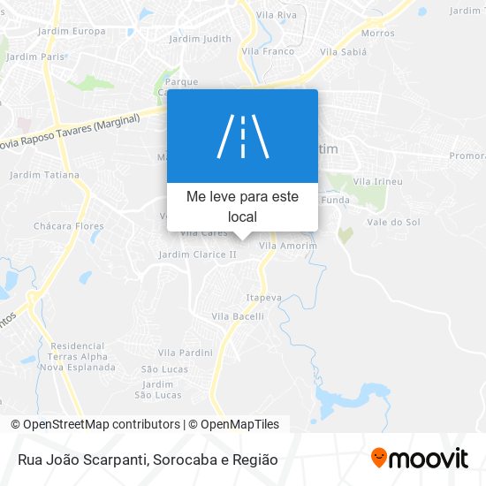 Rua João Scarpanti mapa