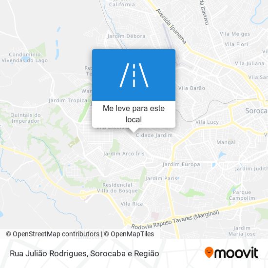 Rua Julião Rodrigues mapa