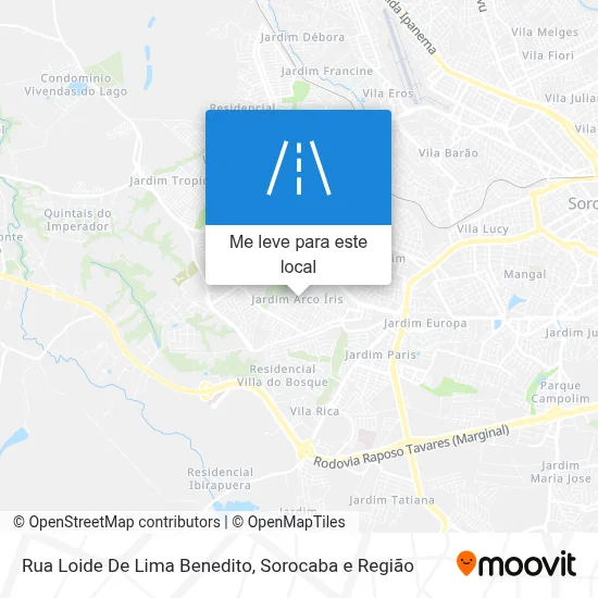 Rua Loide De Lima Benedito mapa