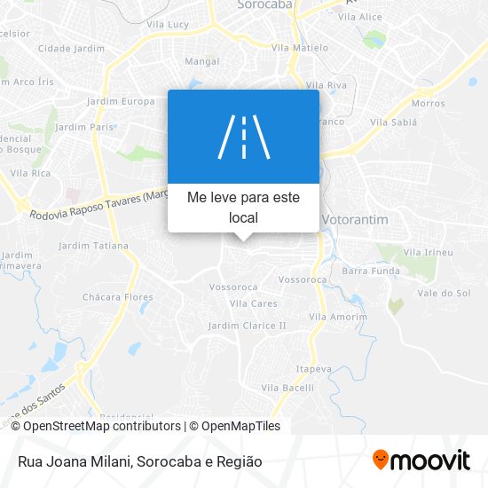 Rua Joana Milani mapa